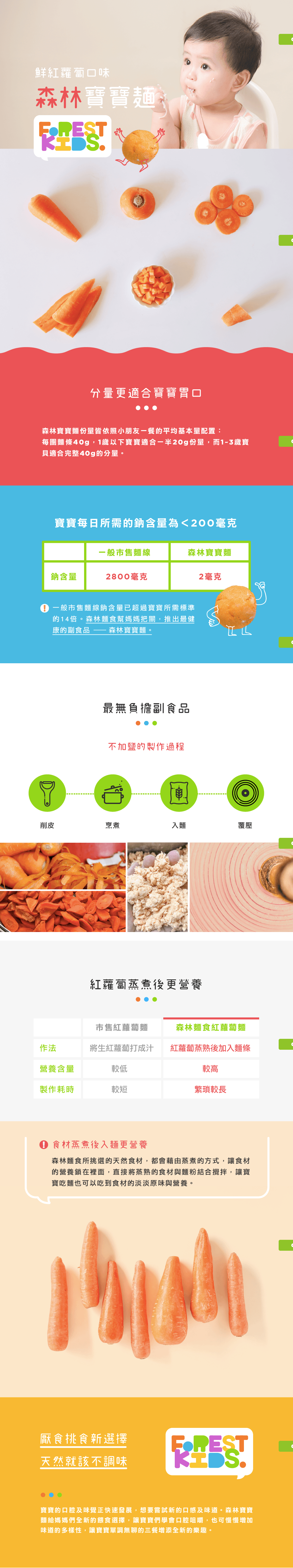 森林麵食 - 紅蘿蔔寶寶麵 8入/盒-40g/份