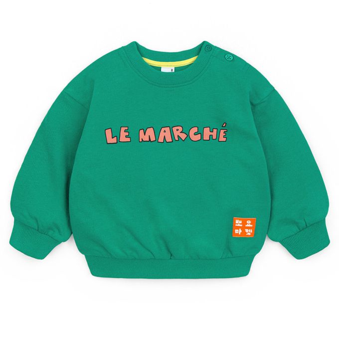 韓國 Pimpollo - 背後動物印花長袖上衣-紫