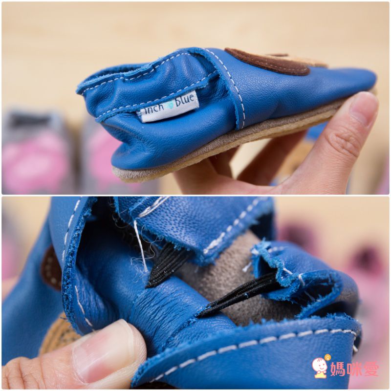 英國Inch Blue - 真皮手工寶寶鞋-水彩花