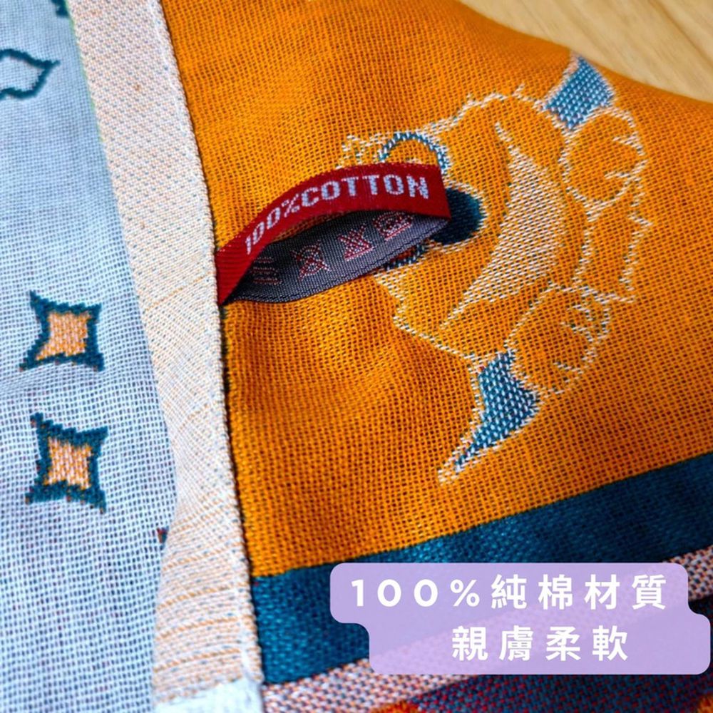 高品質 五層純棉緹花紗布毛巾 兒童毛巾 洗臉巾-隨機出色 (25x50cm)-10入組