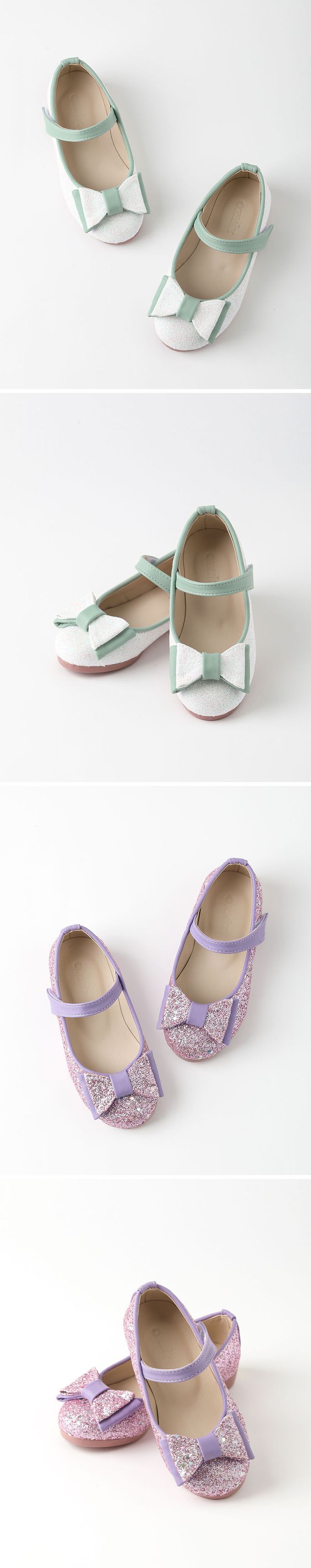 韓國 OZKIZ - 雙色大蝴蝶結皮鞋-紫