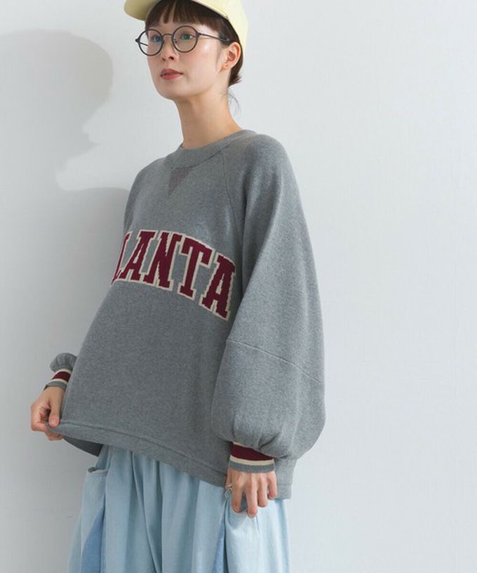 日本 Lupilien - 明亮撞色學院風抽繩針織上衣-海軍藍