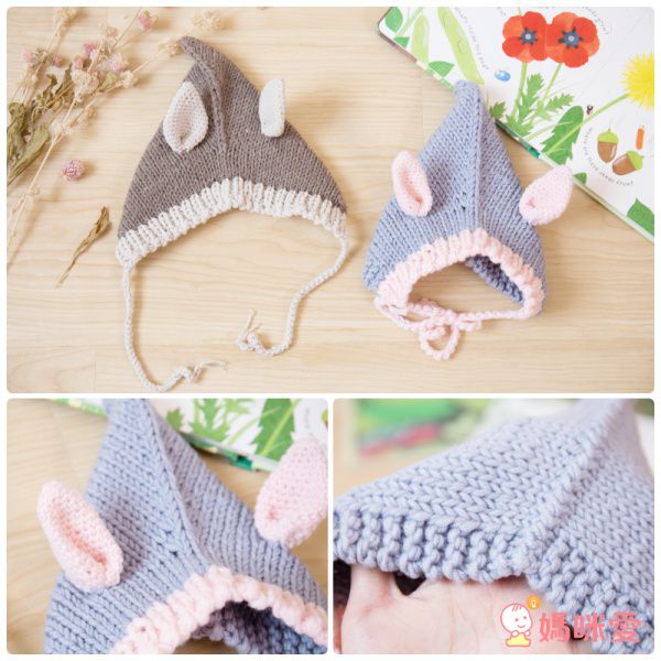 逗趣動物 Baby Talk造型手工編織帽 新生兒帽♡