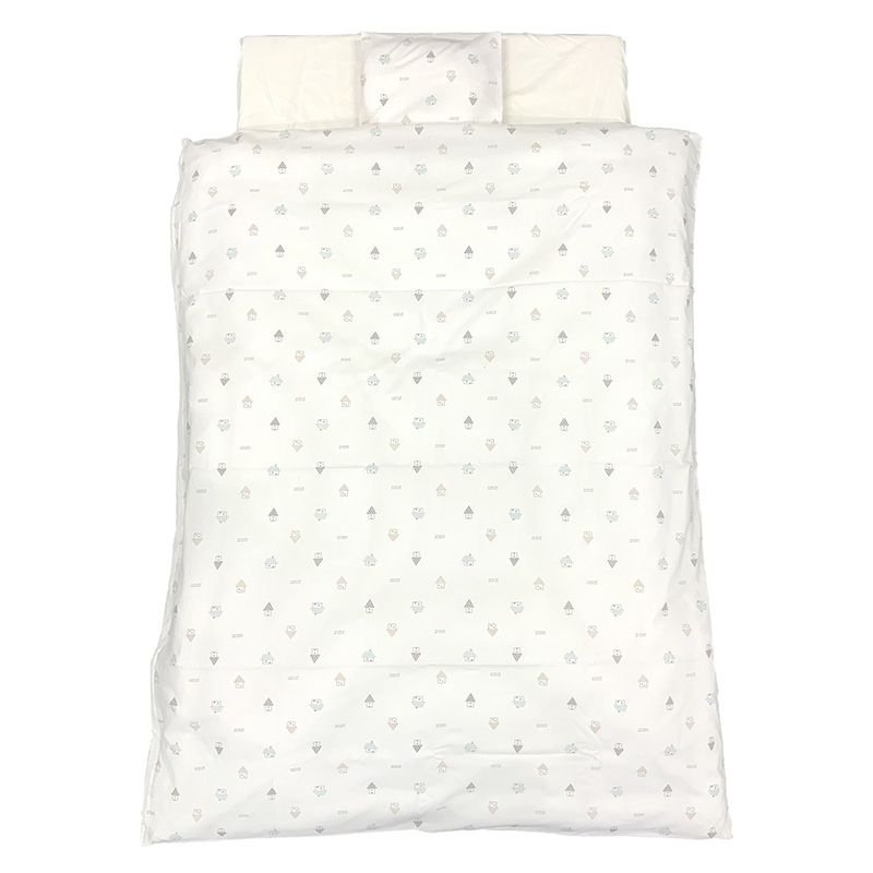 akachan honpo - 幼兒棉被8件組-小房子-白色