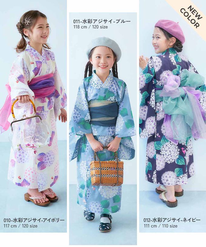 日本 devirock - 2way穿搭浴衣洋裝華麗4件組-繁盛花朵-紅藍