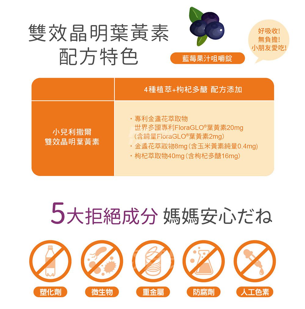 小兒利撒爾Risal - 小兒利撒爾-雙效晶明葉黃素-游離型(FloraGLO) 四瓶組-32錠/瓶