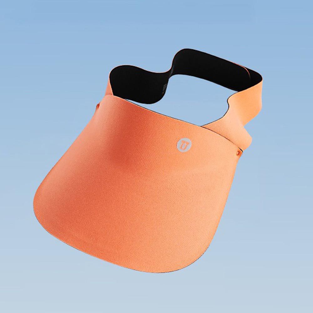 立體貼合空頂遮陽帽-可調節魔術貼-橘色 (46-56CM)