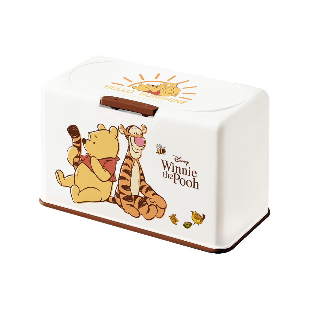 收納王妃 - 迪士尼 Disney【維尼跳跳虎】50入口罩收納盒 衛生紙盒 濕紙巾盒 塑膠收納 內建彈簧自動向上