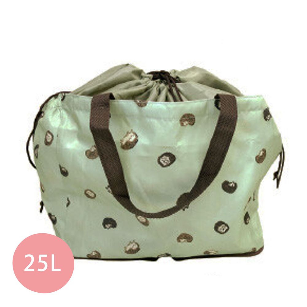 日本代購 - 超大容量保冷購物袋(可套購物籃)-刺蝟-開心果-25L/耐重15kg