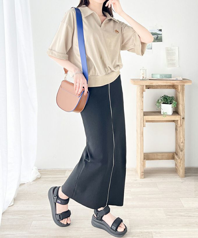 日本 Classical Elf - Java 顯瘦領率性五分袖上衣-白底黑條紋