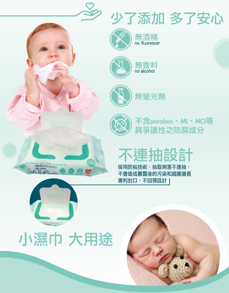 Nuby - Nuby 銀離子抗菌柔濕巾20厚抽-箱購36包