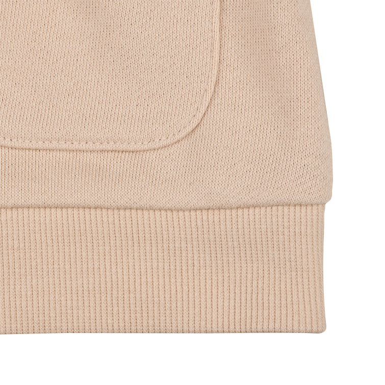 akachan honpo - 連帽外套-毛圈內裡-淺卡其色