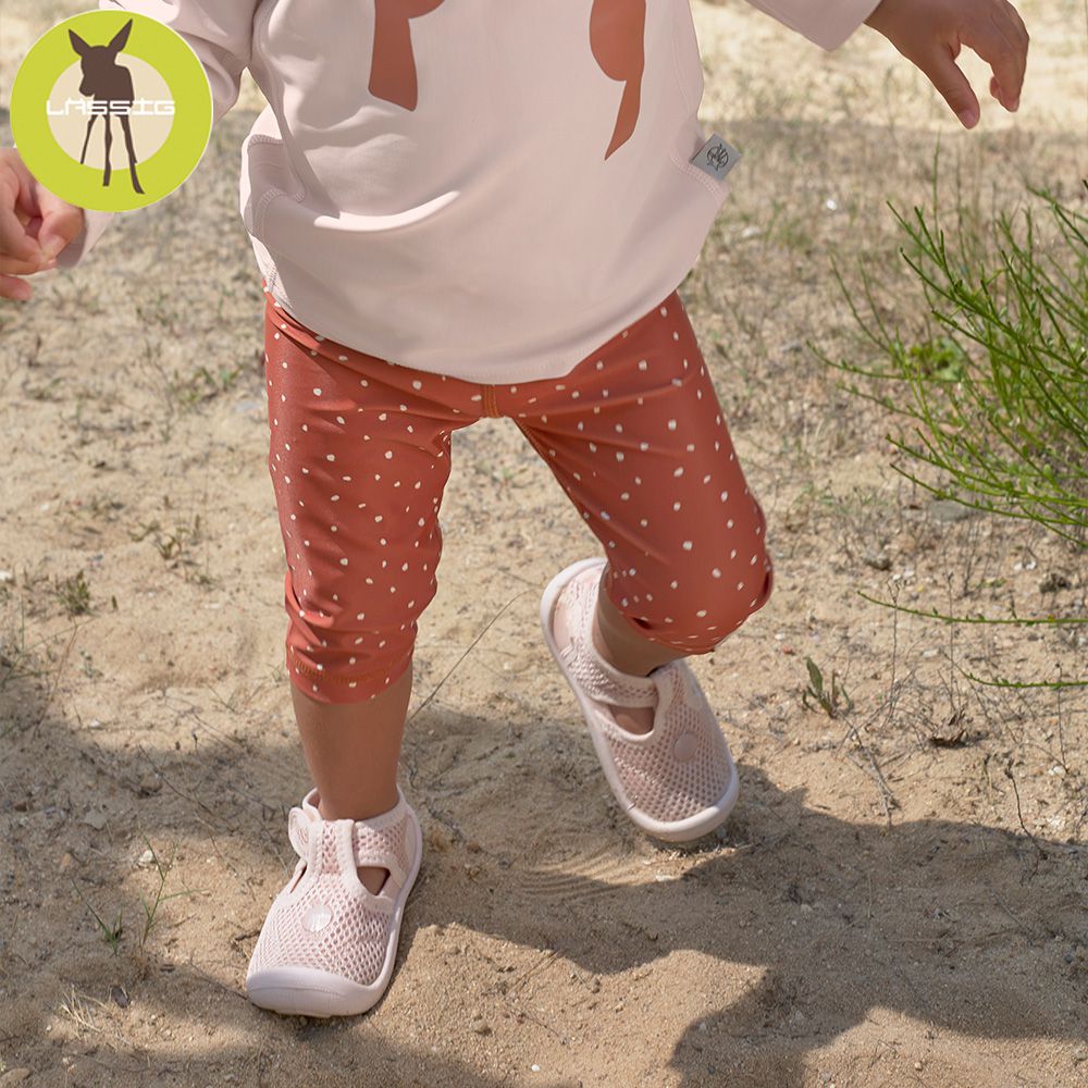 德國 Lassig - 嬰幼兒抗UV七分游泳尿布褲-蜜糖粉