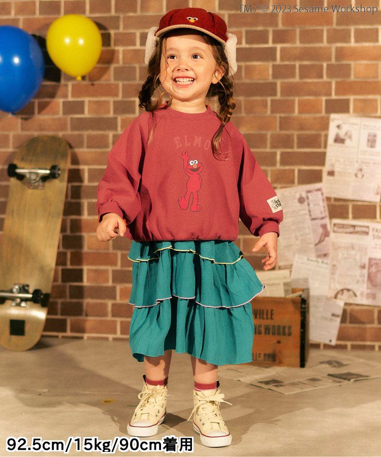 日本 apres les cours - 聯名限定 芝麻街印花大學T-米黃