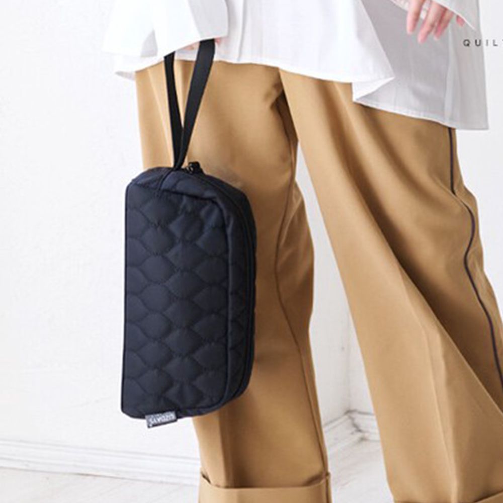 大容量防潑水超強收納化妝包(可吊掛)-黑 (26.5x10cm)