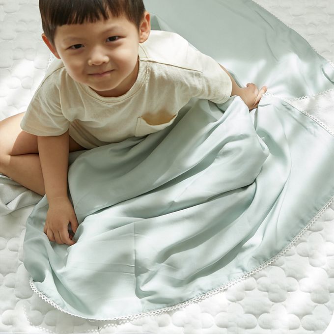 正韓Hello HiZoo - 3D透氣雙面涼感被/透氣被/冷氣被_嬰兒款-薄荷綠