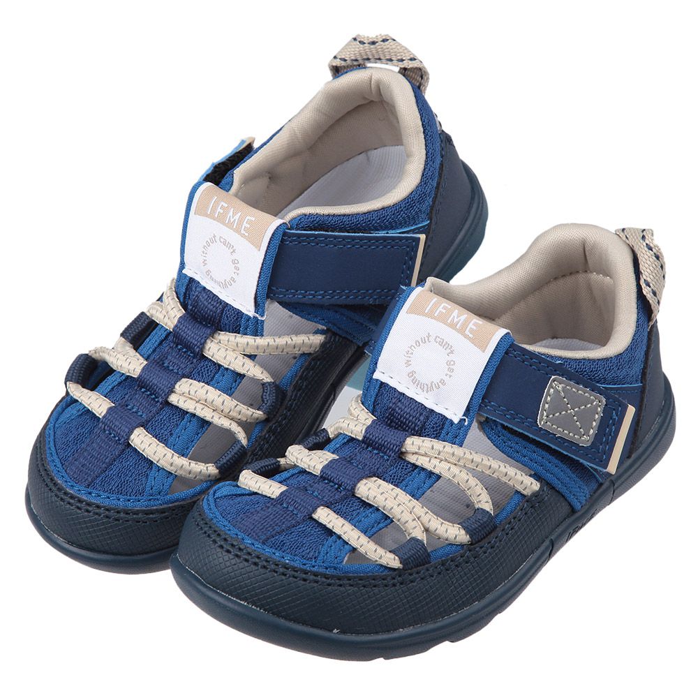 日本IFME - 帥氣軍藍中童機能水涼鞋