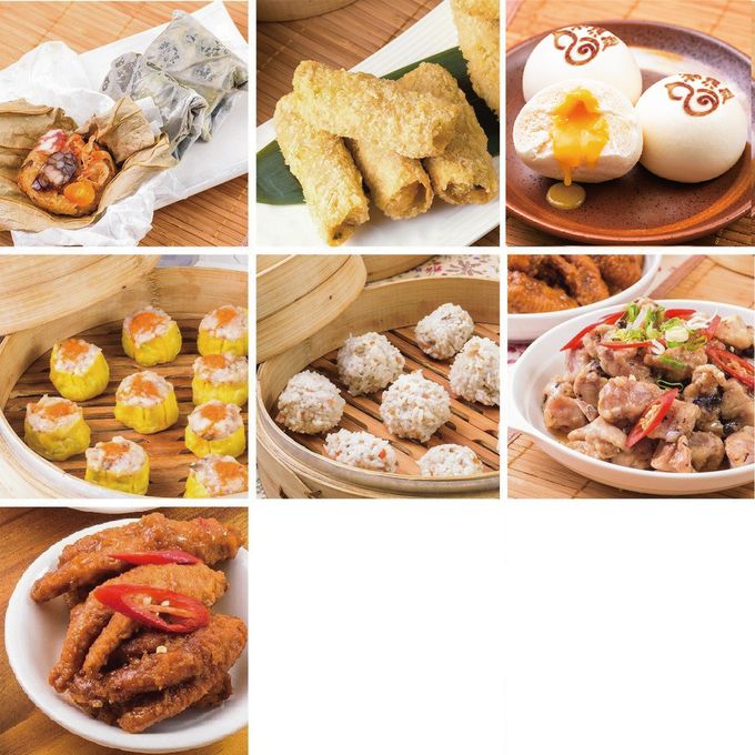 壽滿趣 - 【壽滿趣-就是威】熱銷優惠組(紙包荷葉飯8顆/韭黃鮮蝦腐皮捲10顆/鳳凰流沙包8顆/魚子燒賣12顆/雙喜珍珠丸12顆/鼓汁蒸排骨600g/蠔油紋鳳爪600g