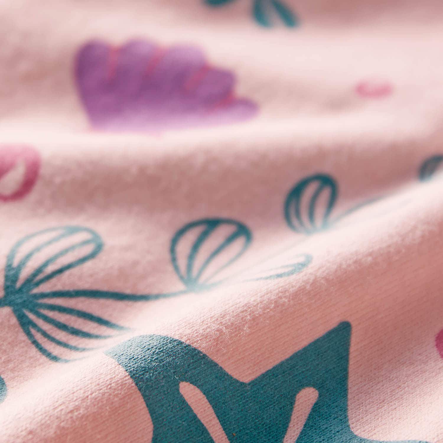 日本千趣會 - 迪士尼 傘狀印花短袖洋裝-冰雪奇緣-水藍