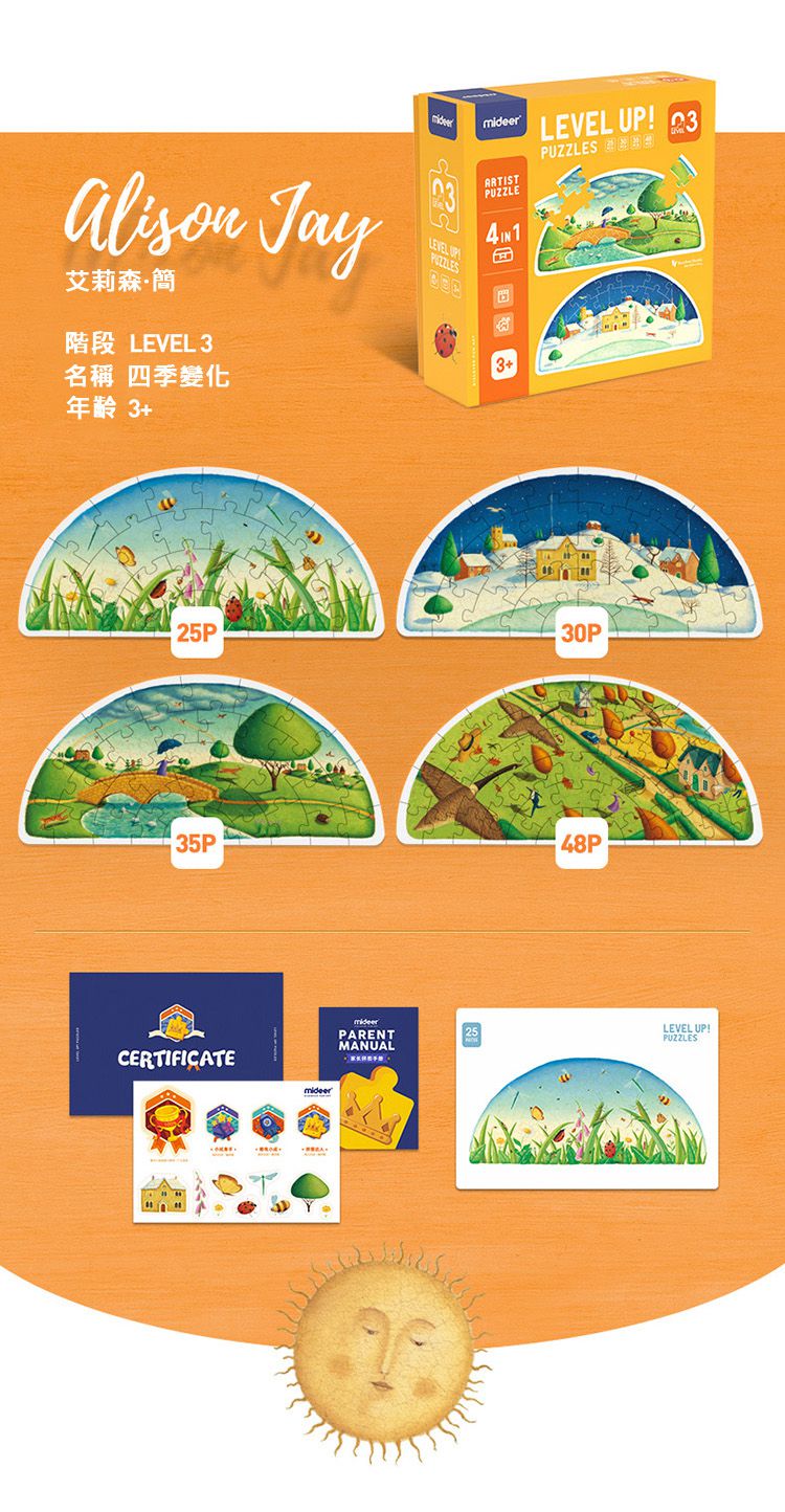 MiDeer - 進階式拼圖4 In 1-您看起來好好吃(LEVEL2)