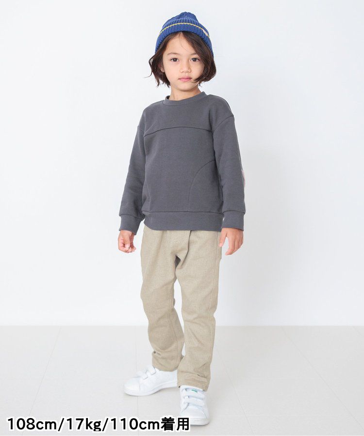 日本 BREEZE - 內刷毛輕量彈力直筒長褲-酒紅