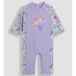 英國 JoJo Maman BeBe - 嬰幼兒/兒童連身式防曬泳裝-蝴蝶翩飛