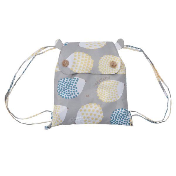 日本 kukka hippo - 兒童雨衣(附收納袋)-萌萌刺蝟