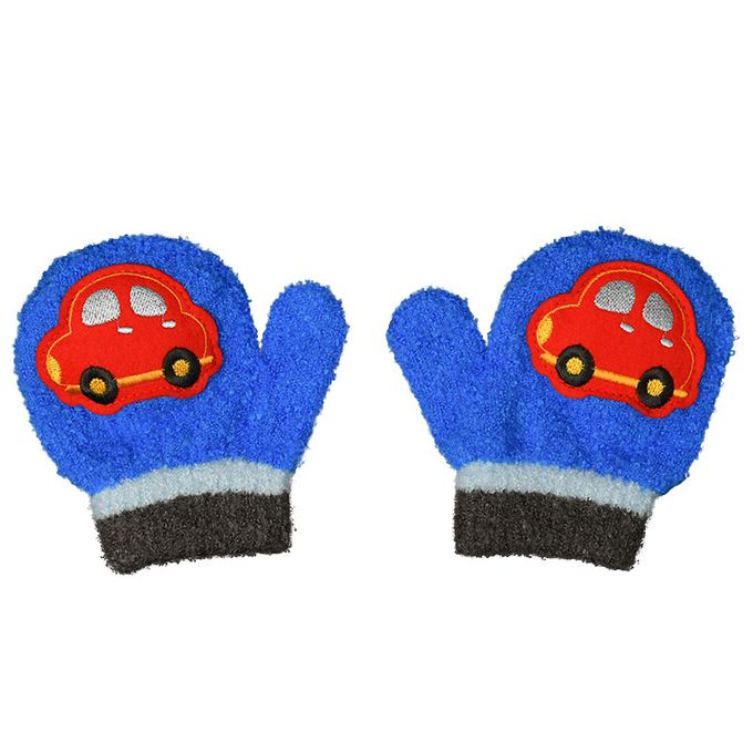 akachan honpo - 手套  啾笛聲-汽車-藍色 (100cm)