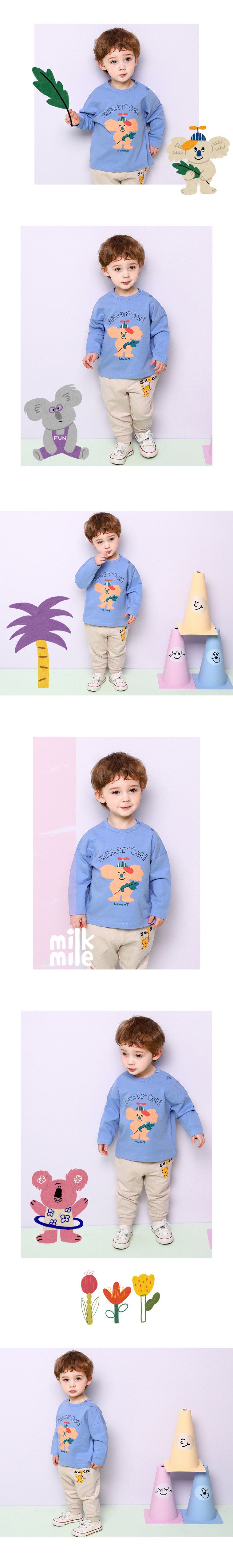 韓國 milk mile - 竹蜻蜓無尾熊T-黃