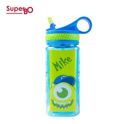 SuperBO - 兒童吸管方形水壺-怪獸大學-480ml