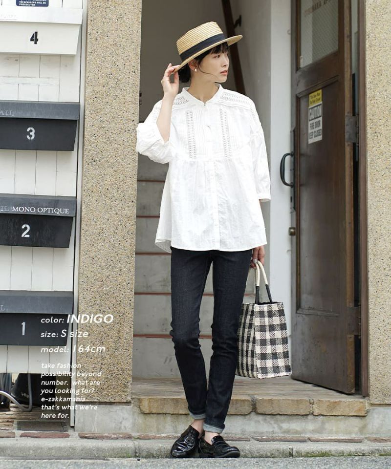 日本 zootie - 顯瘦美腿 個性彈性丹寧牛仔褲-水洗淺藍