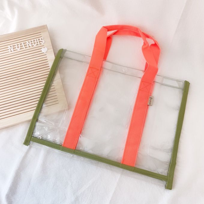 妞妞絲 - 橫版補習袋-抹茶亮橘 (F)