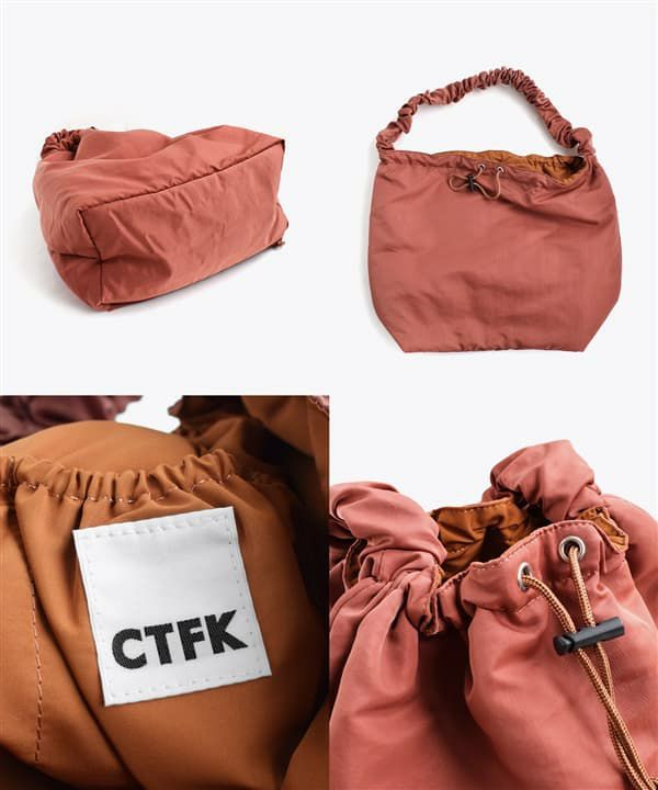 日本 zootie - [撥水加工] 可愛抽繩泡泡大容量肩背包-磚紅橘