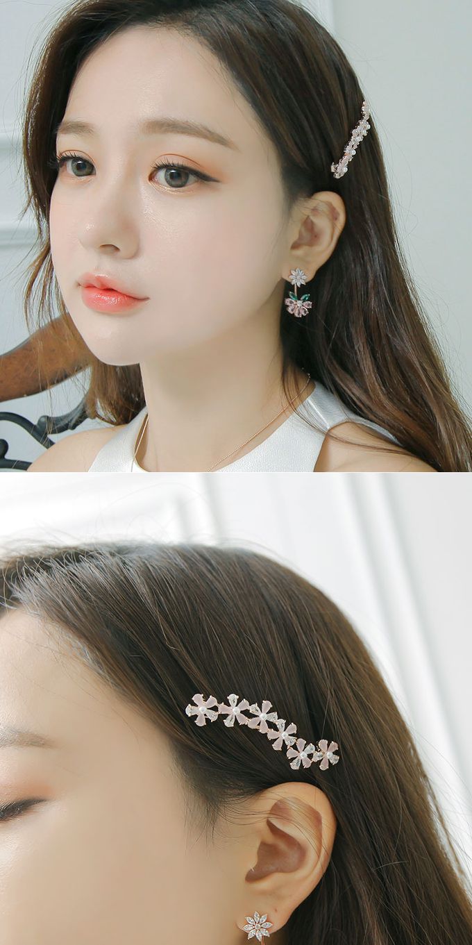 韓國 Soo&Soo - 粉紅愛戀浪漫髮夾-粉 (7.5cm)