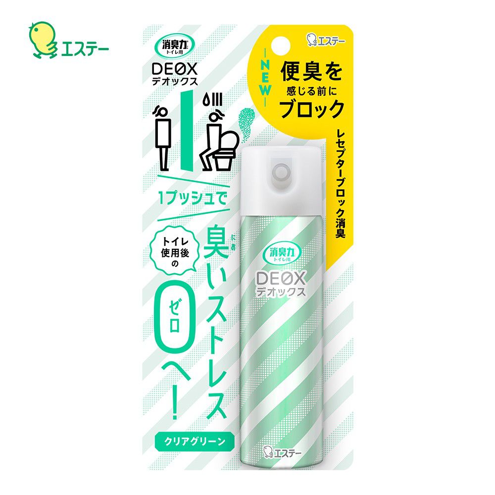 日本 ST 雞仔牌 - DEOX 浴廁淨味消臭力噴霧/除臭隨身瓶-清透綠香-50ml
