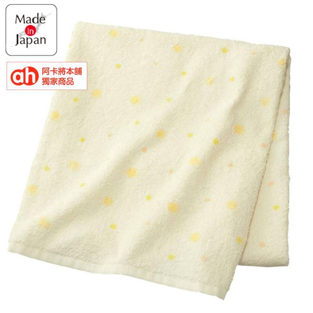 akachan honpo - 軟綿綿浴巾 正方形-點點-奶油色
