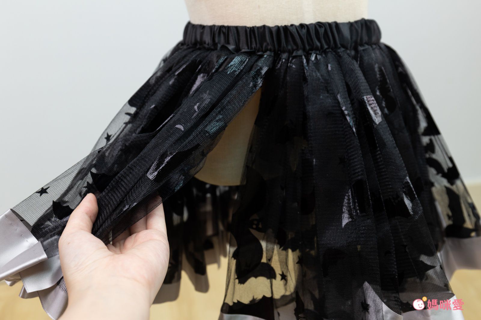 TUTUDRESS - 兒童網紗澎澎裙/片片裙+髮箍-小丑款-藍+紅+黃+綠-萬聖節裝扮