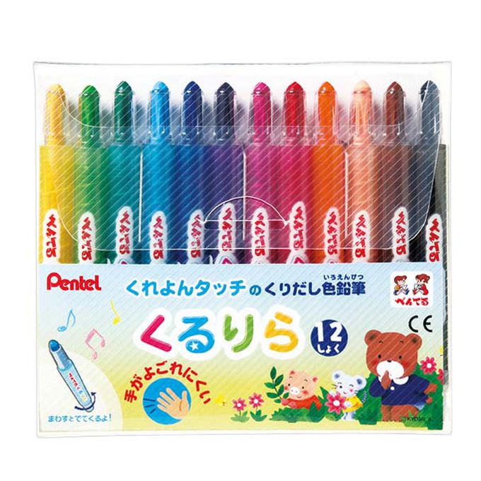 akachan honpo - 扭扭蠟筆12色