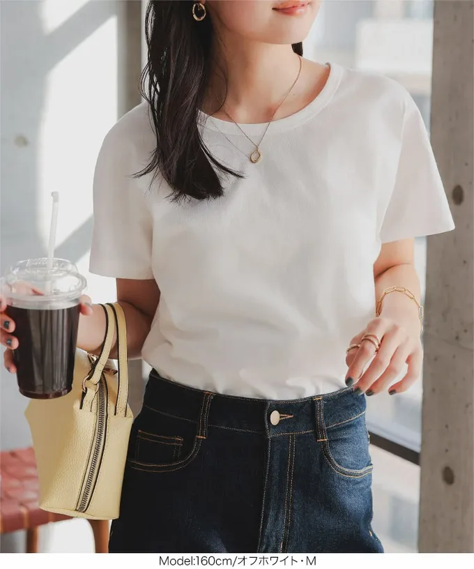 日本 Kobe Lettuce - 經典定番 純棉圓領短袖上衣-果綠