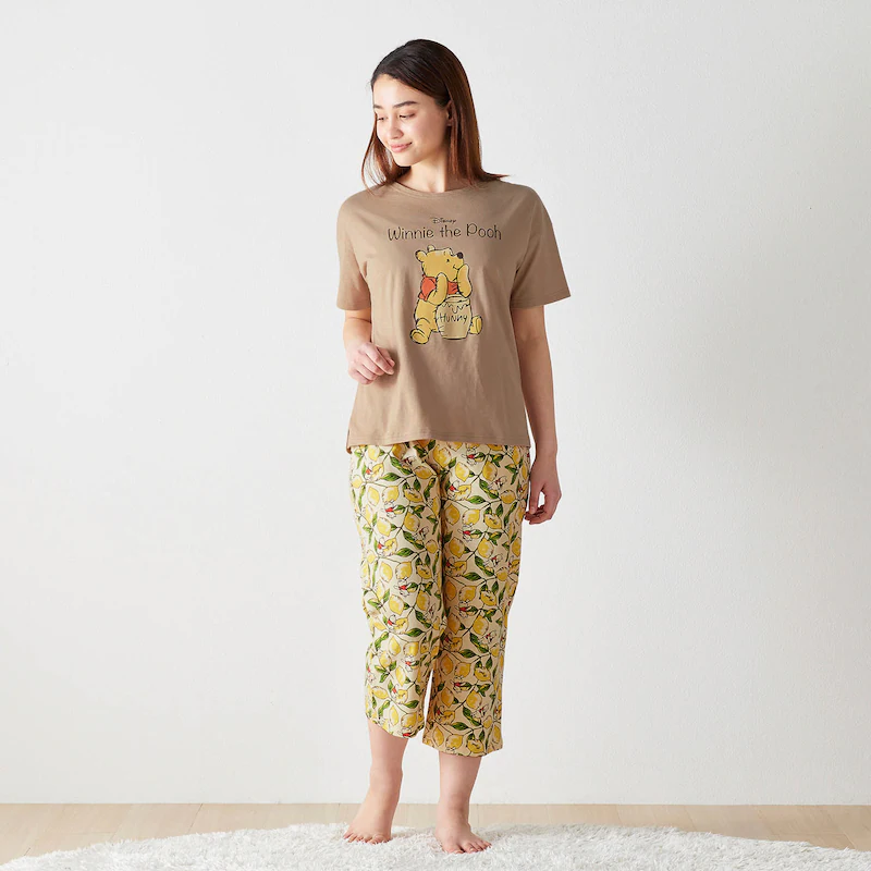 日本千趣會 - (媽媽) 迪士尼 純棉涼爽短袖家居服/睡衣-米奇衝浪-藍x灰藍