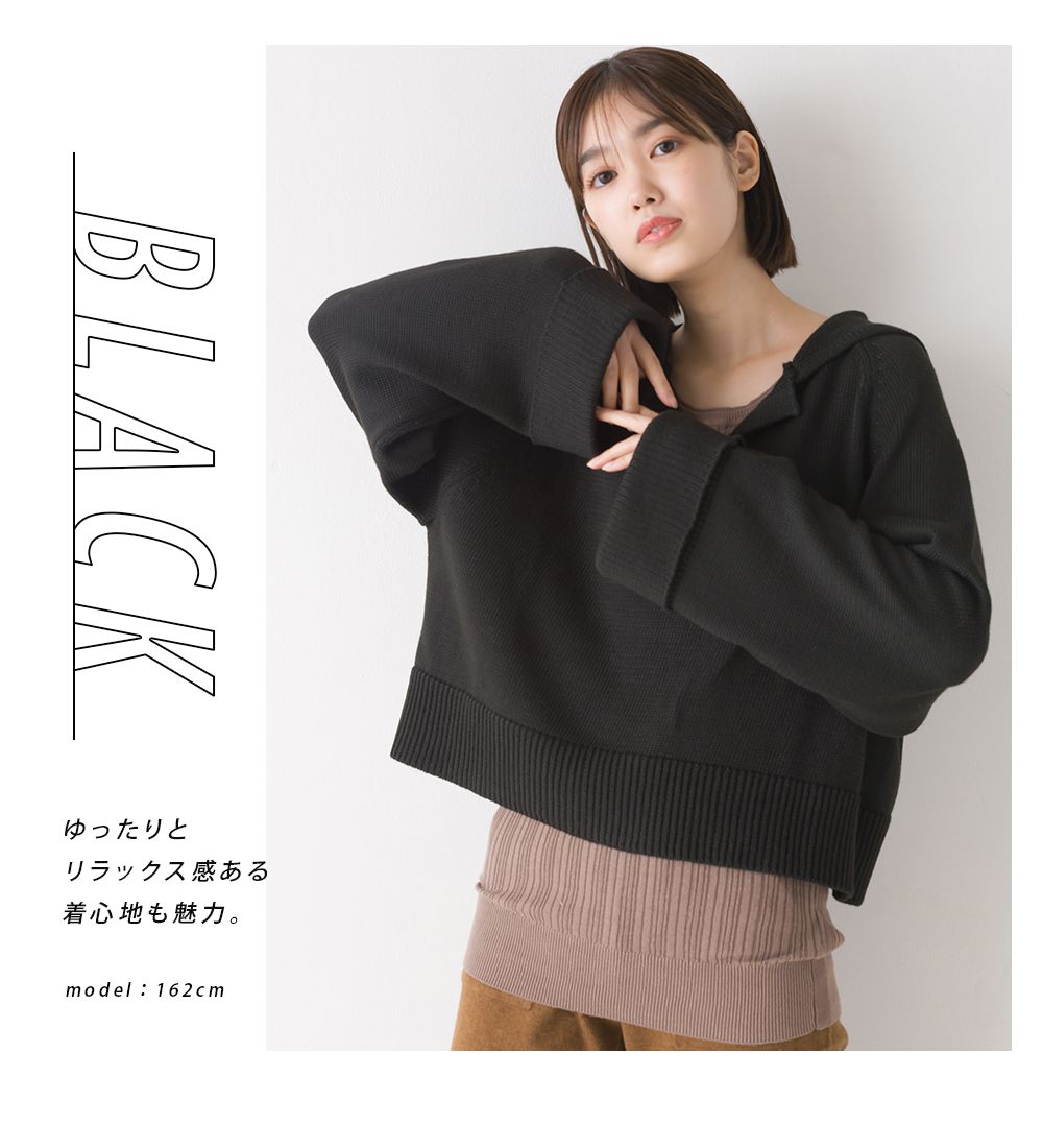 日本 OMNES - 質感水手翻領短版針織上衣-青草綠-2310