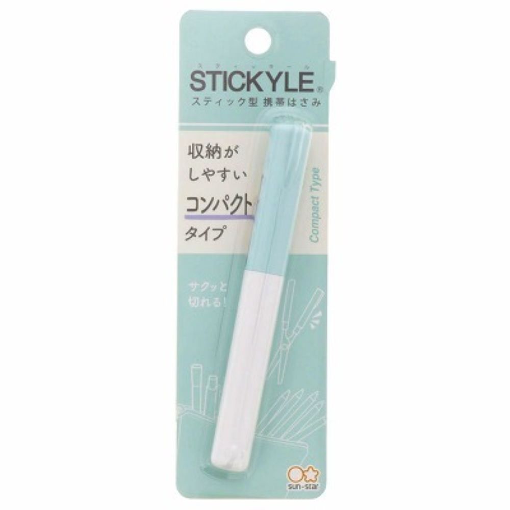 日本 SUN-STAR - 攜帶式筆型剪刀-薄荷綠x白