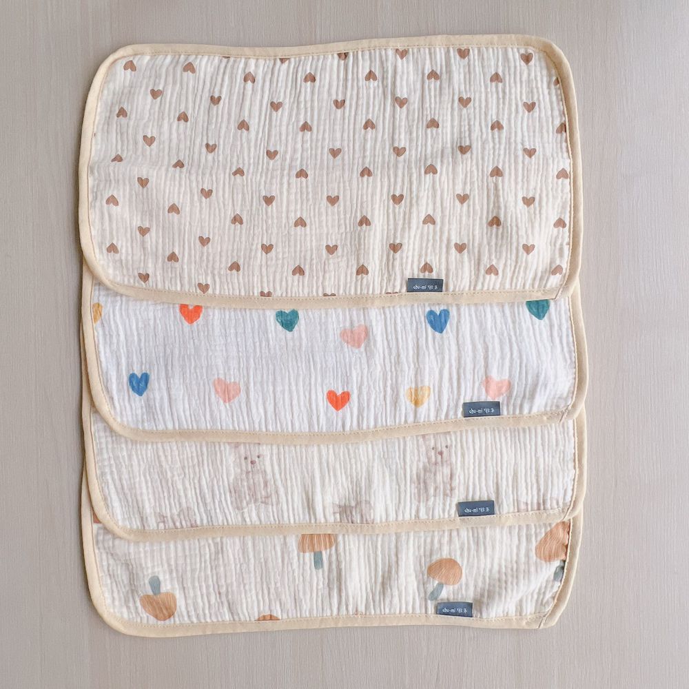 四層紗長型澡巾4件組 (25x45CM)