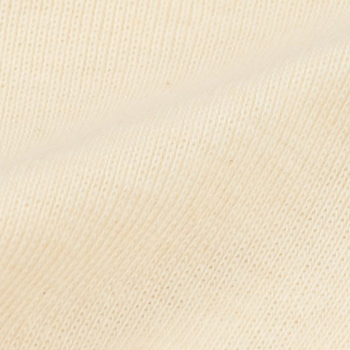 akachan honpo - 有機棉手套 羅紋針織-素面-象牙白色 (50cm)