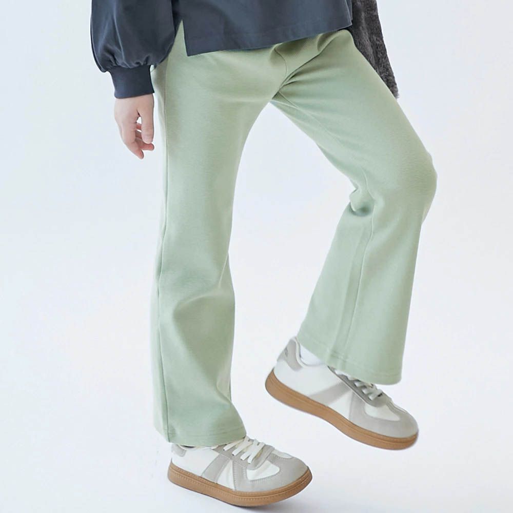 [熱銷定番] 超彈力抗毛球小喇叭長褲-果綠