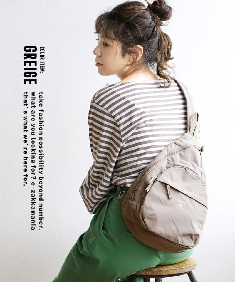 日本 zootie - anello 防撥水輕量單肩後背包-軍綠