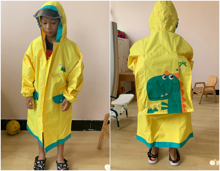 韓國lemonkid - 牛津布造型雨衣-黃色恐龍