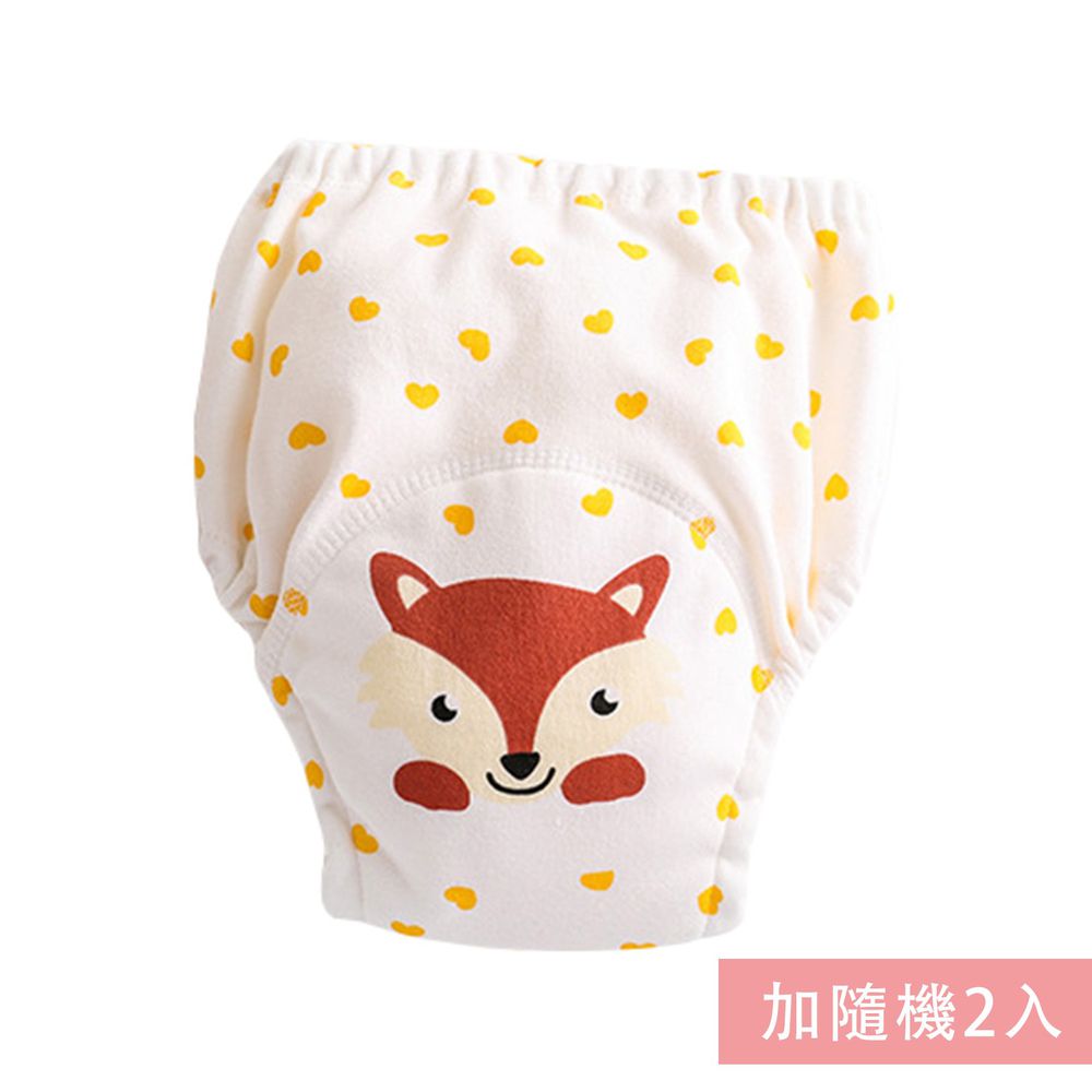 JoyNa - 純棉舒適四層紗3層學習褲-3件入-黃心狐狸+隨機2入