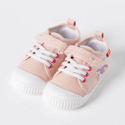 韓國 OZKIZ - 好穿軟底腳趾保護防滑休閒鞋-獨角獸-粉