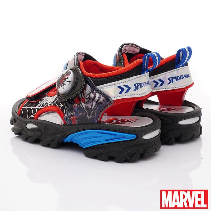 蜘蛛人電燈涼鞋-MNKT35102黑(中小童)-涼鞋-黑